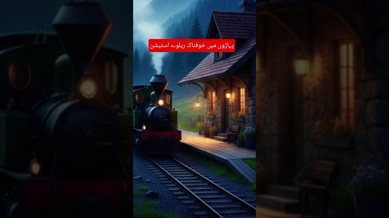 Hunted Railway Station in mountains 