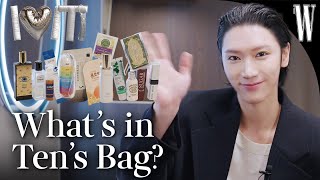 We opened NCT Ten's bag, and there was an endless array of items... A true bobusang😎💚 by W Korea