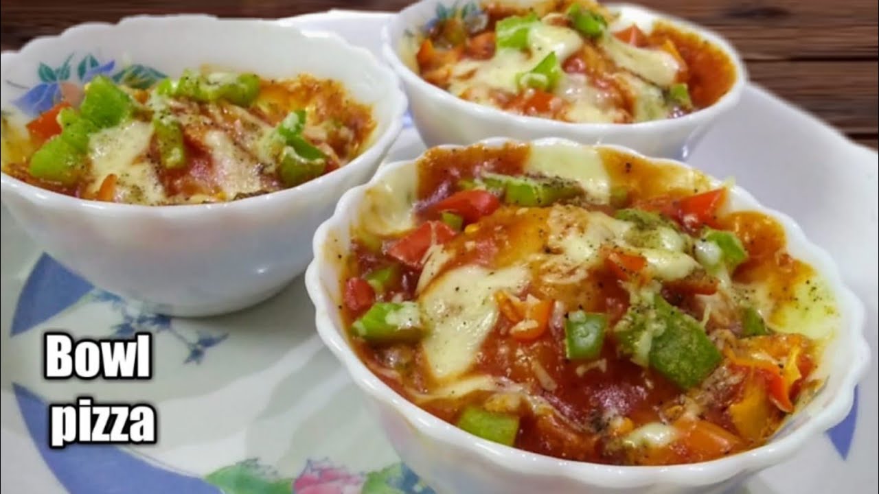2 minutes bowl pizza recipe | Instant pizza | No yeast pizza | Microwave bowl pizza | nashta