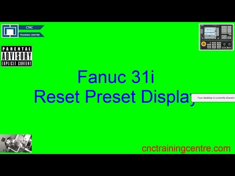 Reset & Preset the Relative Display on a Fanuc 31i 