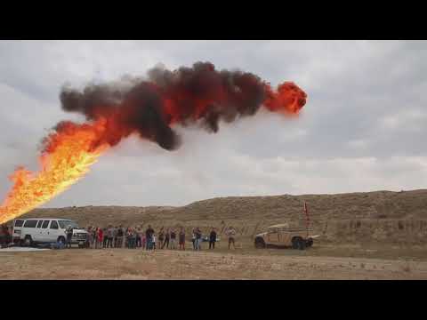 Machine Gun Shoot Flamethrower