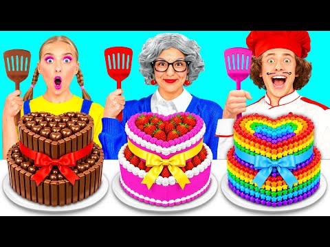 Me vs Grandma Cooking Challenge | Epic Hacks and Recipes by BaRaDa Challenge