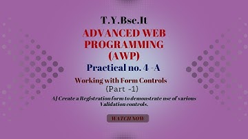 AWP Praktisch 4-A | Werken met formulierbesturingselementen. | {deel -1} | Stapsgewijze handleiding.