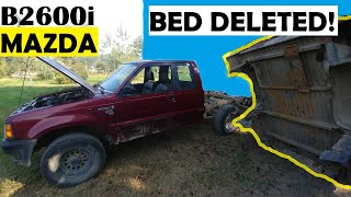 HOW TO REMOVE RUSTED PICKUP TRUCK BED - Easy One Man Job // 4K