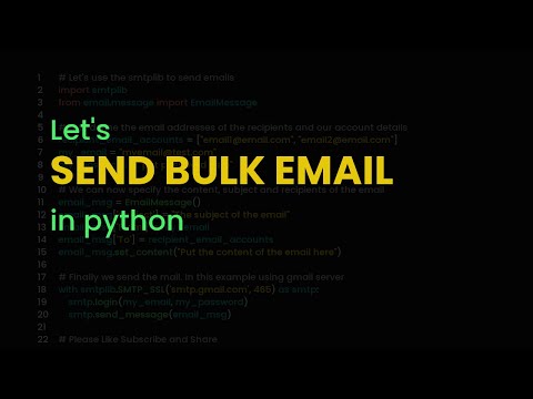 Send bulk email with python