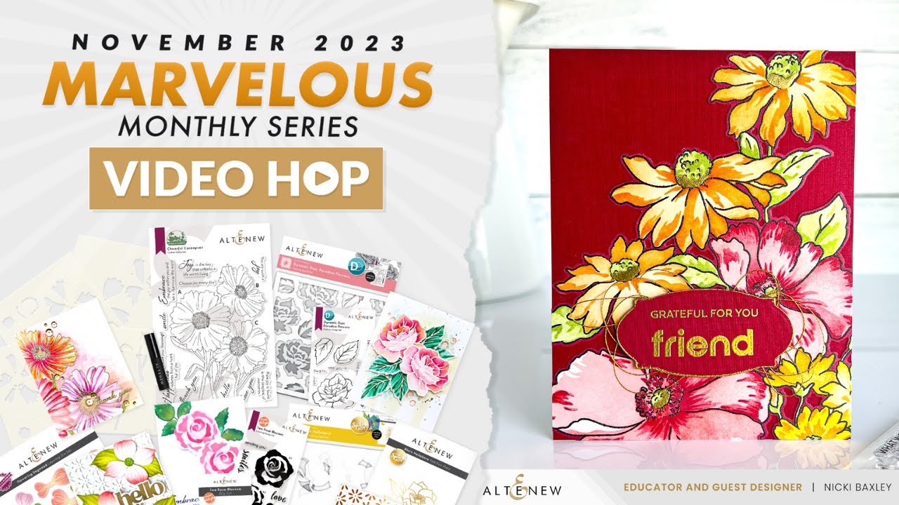 BOLD Ink Blending Techniques with Altenew Marvelous Monthly Video Hop ...
