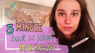 EASY 5 minute makeup tutorial for BACK TO SCHOOL