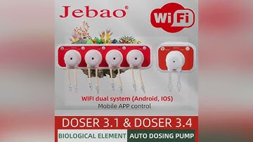 Jebao Water Pump Filter Auto Dosing Pump Automatic Marine Reef Doser 3.1 3.4 MD4.4 WIFI Control 12V