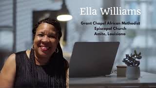 Ella Williams secretary for  Grant Chapel AME Preserving the Church History