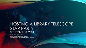 Webinar:  Hosting a Library Telescope Program Star Party