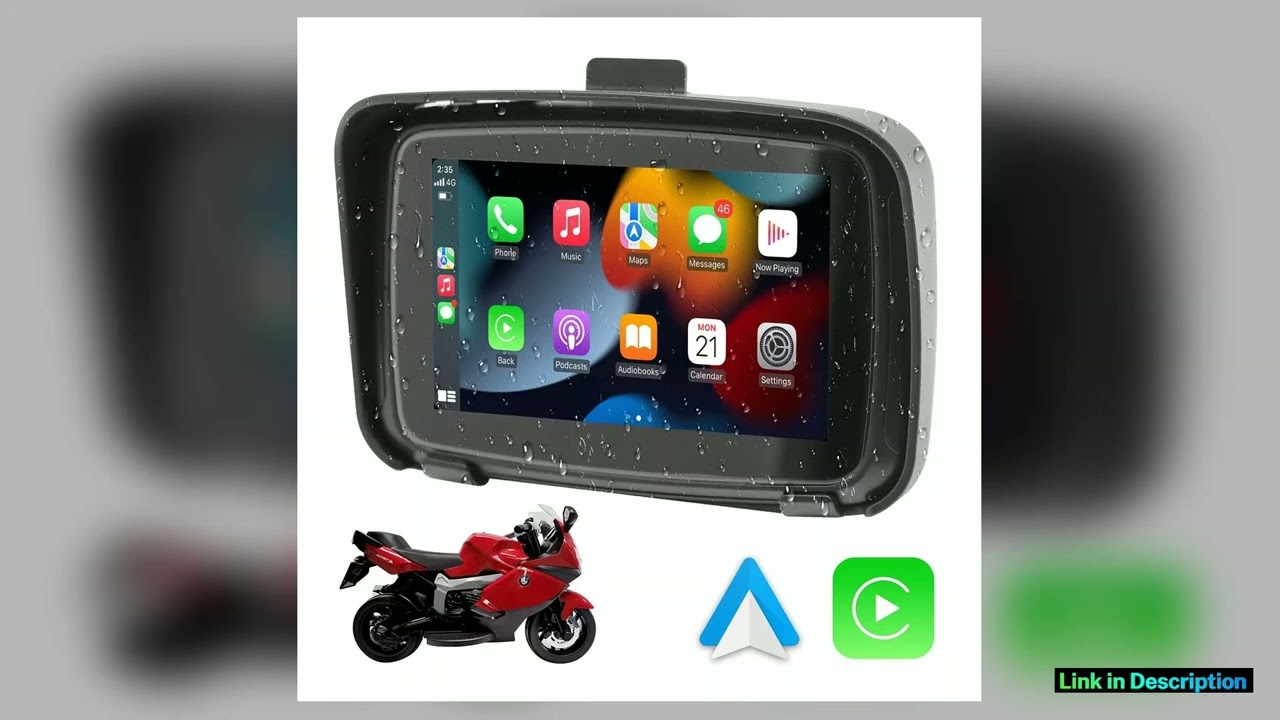 5 Inch Motorcycle Bike Carplay Android Auto Screen Waterproof Wireless Carplay Touch Screen Moto