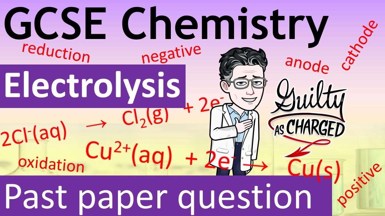 Electrolysis GCSE chemistry past paper question YouTube
