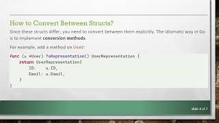 Best Practices for Separating Model and REST API Structs in Go