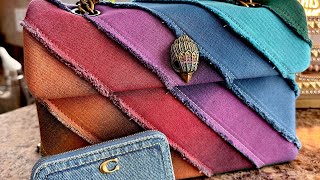 What’s in my Bag? Kurt Geiger Rainbow Denim Kensington Crossbody Bag 💙❤️🧩@Mrs.PBanks