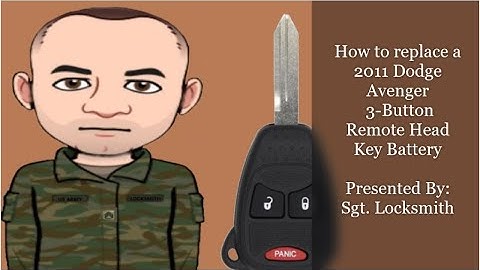 How to replace a 2011 Dodge Avenger 3 Button Remote Head Key Battery