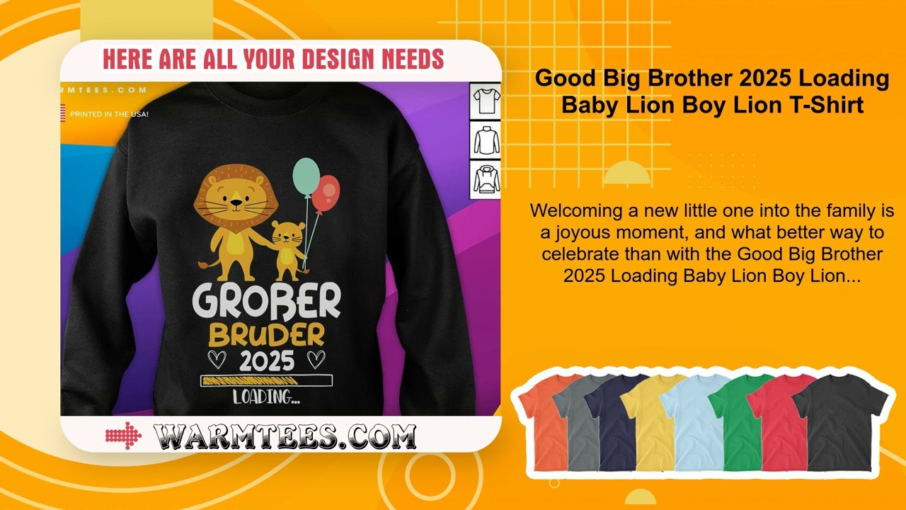 Good Big Brother 2025 Loading Baby Lion Boy Lion T-Shirt