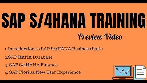 Introduction to SAP S/4HANA Business Suite | SAP HANA Database | SAP S/4HANA Finance | SAP FIORI