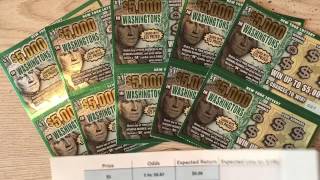 Did We Beat The Odds? - $1 Scratch offs - $5,000 in Washingtons - Test The Odds!