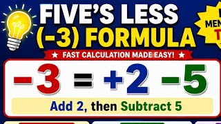 Five’s Less (-3) Formula Explained | Easy Mental Math Trick