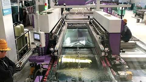 HISENG HSD series 28 Motors Glass Double Edger Line with loading and unloading