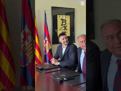 خوان غارسيا من توقيع العقد 🔥 برشلونة Barcelone Juan Garcia contract