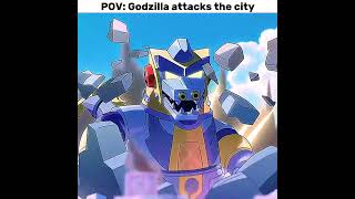 Pov: Godzilla attacks the city #King #BrawlStars | LUA NA PRACA