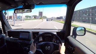 【Test Drive】2018 New HONDA N-VAN +STYLE COOL Turbo Honda SENSING 4WD - POV City Drive