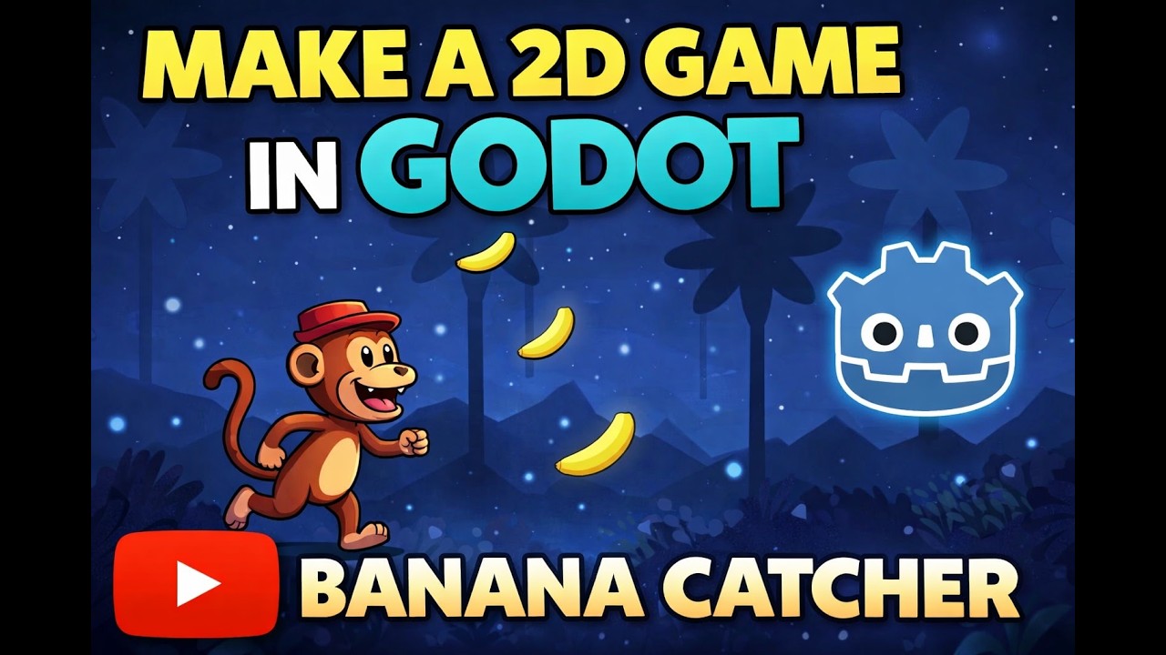 Godot 2D Game Tutorial – Import Images, Add Collision & Move Banana ...