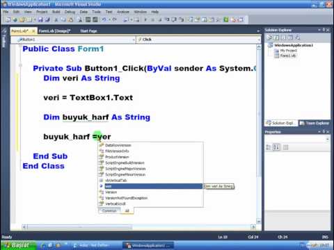VisualBasic NET 2010 Ders 114 İnglizcede Büyük Harfe Çevirme Mozilla Firefox