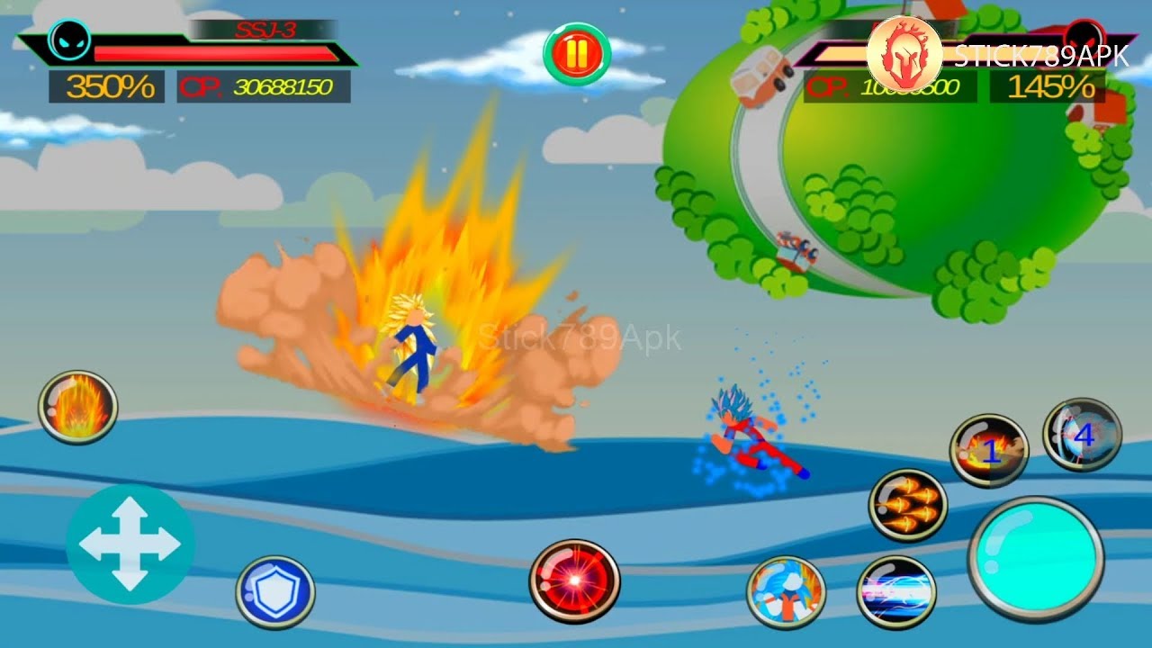 🤜🤛STICKMAN FIGHT VEGETA VS GOKU SUPER SAIYAN BLUE 🔥 GOD