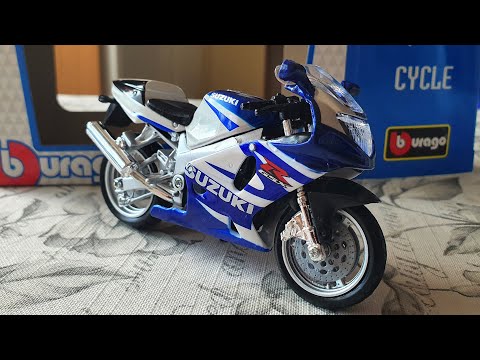 Bburago Suzuki GSX-R750 Diecast (Unboxing) 1:18 Toy Motorcycle Model