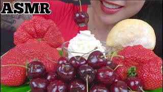 Asmr Giant Strawberry Cherries Durian Eating Sounds No Talking Sas-Asmr