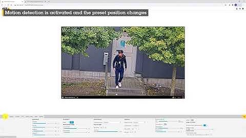 How to zoom in to a preset position when the camera detects motion