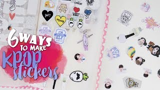 DIY KPOP: 6 ways to make KPOP STICKERS |K-freakEnglish| BTS, EXO, PRODUCE101, LOVELYZ,