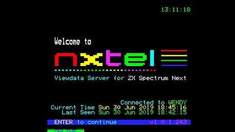 ZX Spectrum Next (FPGA): NXtel testing file download