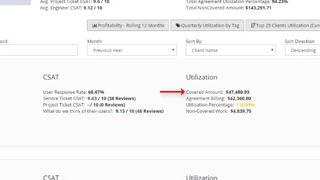 Dream Screen Overview - Profitability Report BizRatings