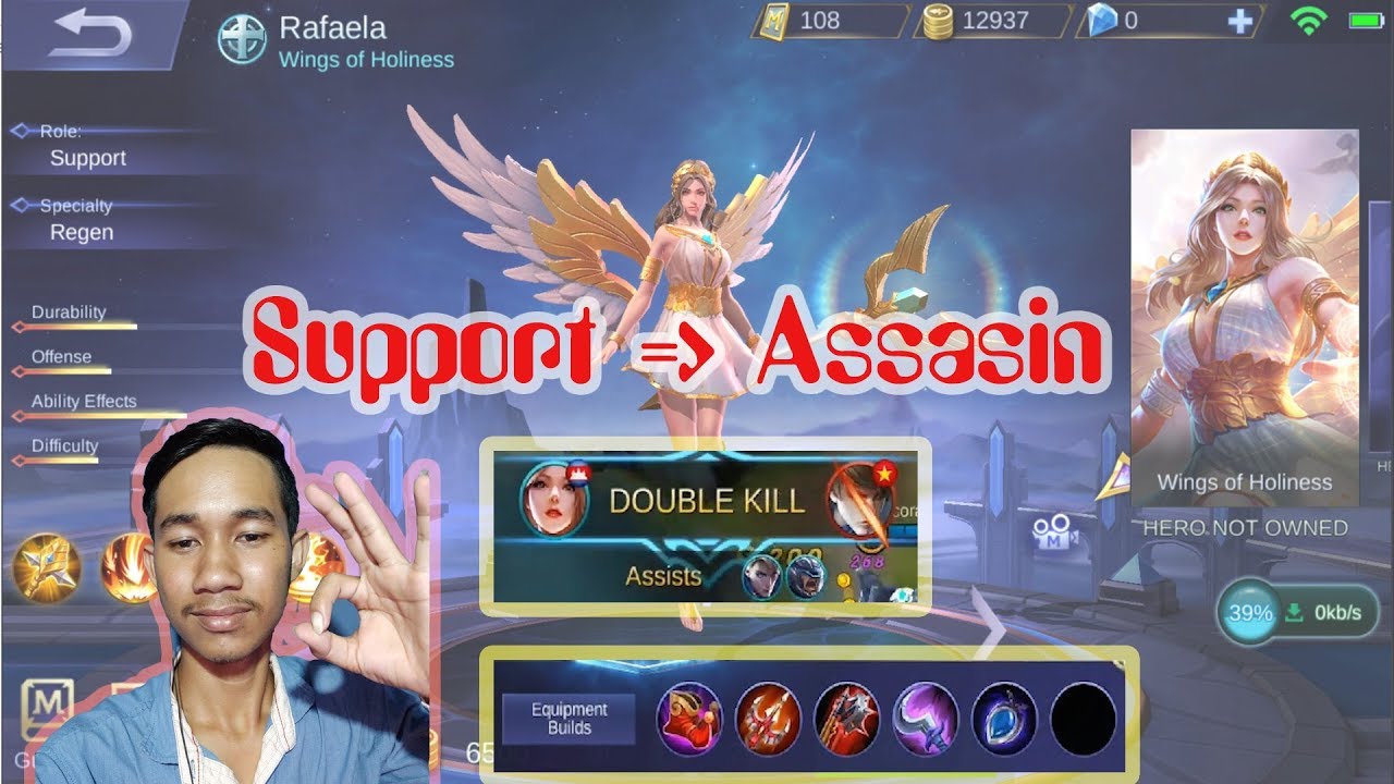 Crazy Build - Rafaela to assassin hero / Mobile Legend Bang Bang - YouTube