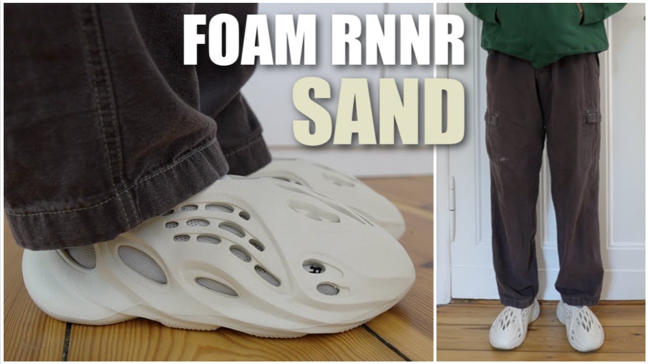 HOW TO STYLE YEEZY FOAM RUNNERS - 10 AFFORDABLE OUTFIT IDEAS - SAND,  MINERAL BLUE, MXT MOON GREY 