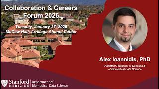 Alex Ioannidis addresses the 2026 DBDS Collaboration & Careers Forum