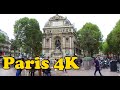 Walk around Paris France 4K. Gare de Lyon - Place Saint Michel - Rue Vieille du Temple.