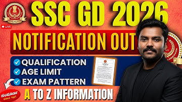 SSC GD 2026  NOTIFICATION OUT SSC GD #sscgd #topyoutuber