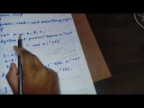 Java program to Swap two numbers using third variable In Tamil| Java basics| Java for beginners