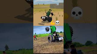 Real Life vs Game Tractor Stunt 😱🔥 #shorts #trending#youtubeshorts #viral #shortsfeed #nishudaswal
