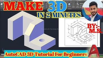 Autucad 3d Drawing 1|| Autocad 3d Tutorial For Beginners || Autocad 3D Basic Command