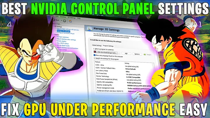 Dragon Ball Sparking Zero - Best NVIDIA Control Panel Settings for Improved FPS and Performance 📈