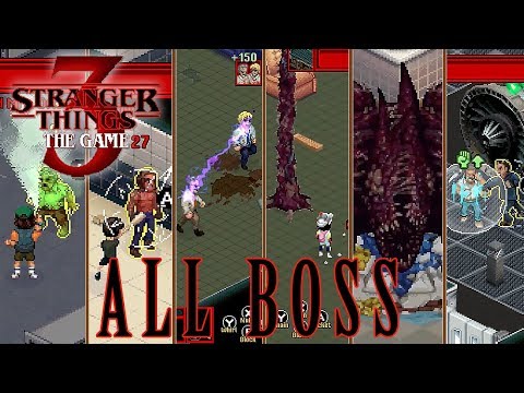 Stranger Things 3: The Game - ALL BOSS BATTLE Gameplay