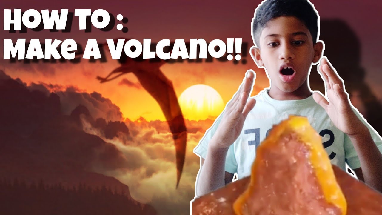 How to make a volcano at home / Easy experiments for kids / Real ...