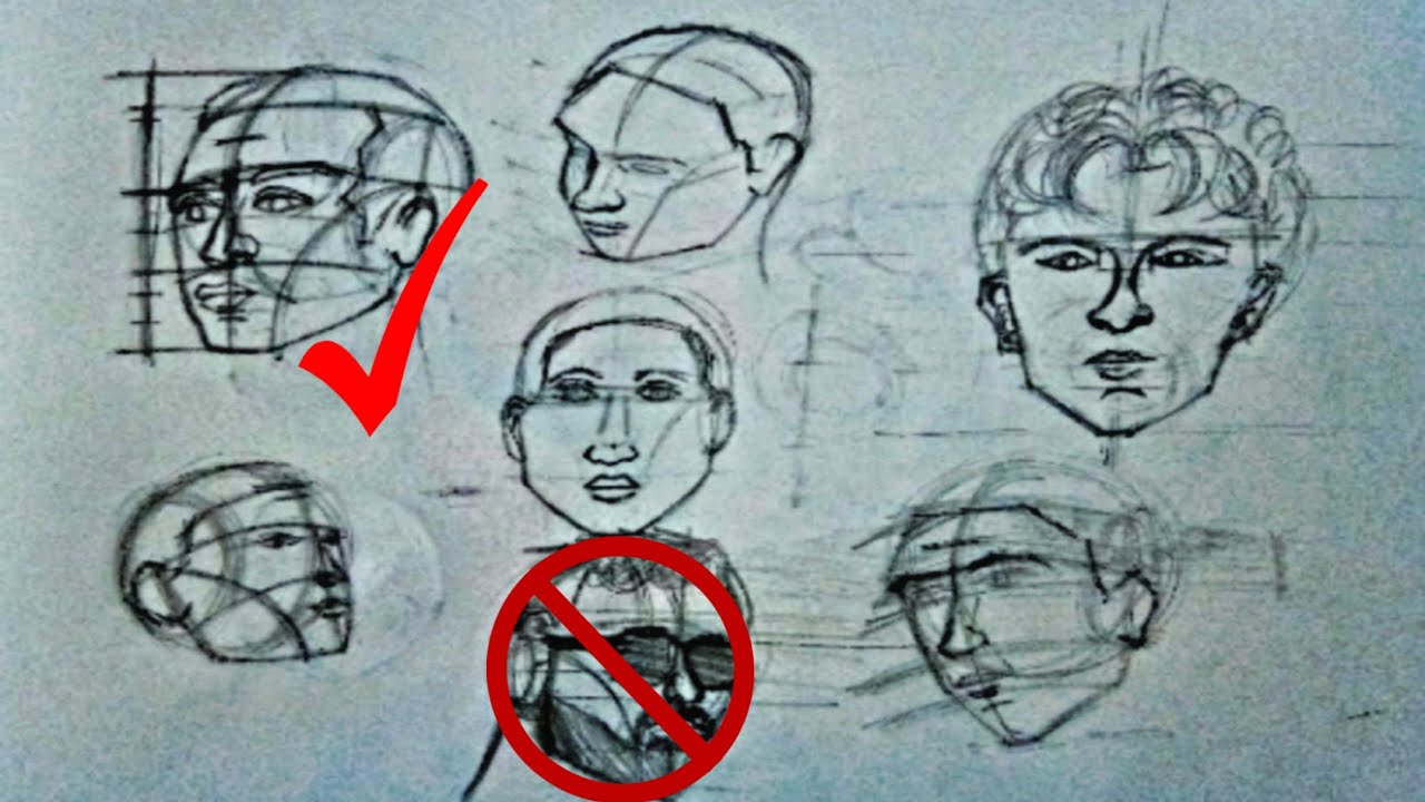 How to draw head with loomis method 🧑 - YouTube