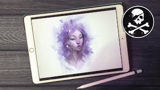 Purple Girl ● iPad Digital Painting ● Procreate ● Paintstorm Studio