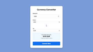 How To Build Currency Converter In HTML & CSS